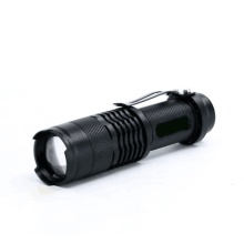 Wholesale sk68 Zoomable Mini Torch light Tiny High Power Style AA battery powered Mini LED Tactical Flashlight with clip